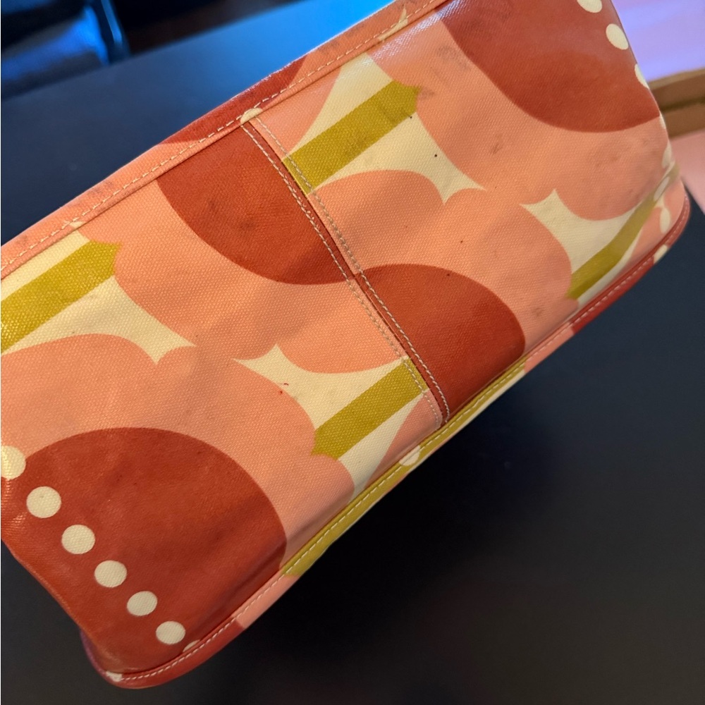 ORLA KIELY coated canvas tote in pink shadow floral design. RARE FIND! - Picture 7 of 7